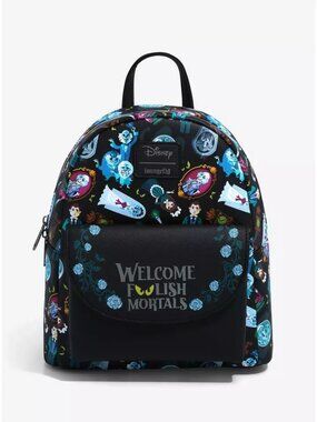 Hot Topic Loungefly Disney The Haunted Mansion Foolish Mortals Mini Backpack